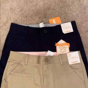 NWT girls pants uniform khaki navy Gymboree 12